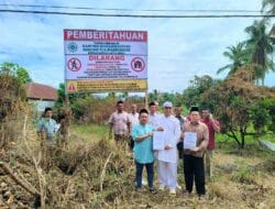Pasang Plank Kepemilikan: Lahan Ini Milik Ranting Muhammadiyah Gunung Tua Iparbondar