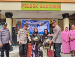 Sambut HUT Bhayangkara ke-80, Polsek Barumun Bagikan Puluhan Paket Sembako ke Masyarakat Kurang Mampu
