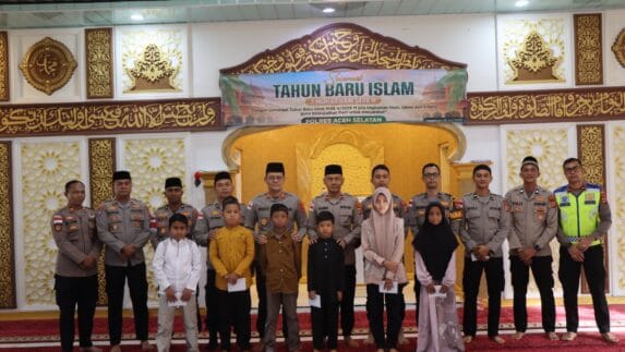 Peringati Tahun Baru Islam 1448 H, Polres Aceh Selatan Gelar Ceramah, Doa Bersama dan Santunan Anak Yatim