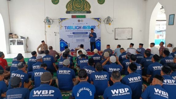 Semarak 1 Muharam1448 H dan Tabligh Akbar, Kalapas Blangpidie Ajak Warga Binaan Introspeksi
