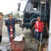 Kapolres Langkat Tinjau Penyaluran BBM di SPBU Perdamaian, Antrean Berangsur Normal
