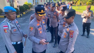 Pastikan Tidak Terlibat Praktik Judol dan Pinjol Ilegal, Kapolres Abdya Periksa Telepon Genggam Personel