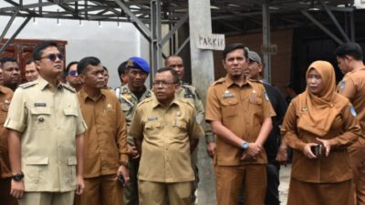 Walikota Jeffry Sentana, Tinjau Pembenahan Pembangunan Pasar di Langsa