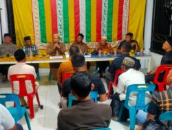 Danyon TP Abdya Silahturahmi dengan Aparatur Gampong Rambong