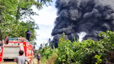 Sumur Minyak di Darul Ihsan Aceh Timur Meledak