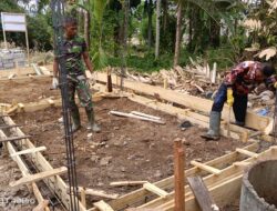 Satgas TMMD 129 Kodim 0107/Aceh Selatan Kebut Pengecoran Pondasi RTLH