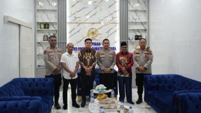 Jalin Sinergitas, Kapolres Langkat AKBP Hannry Silaturahmi dengan Ricky Anthony