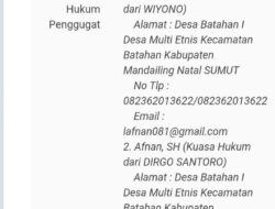 Pembina Yayasan AT-TAQWA Sinunukan V Madina Digugat